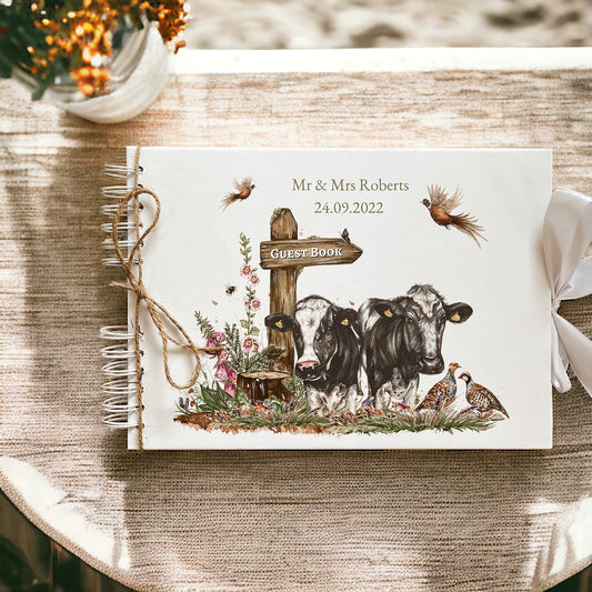 Guest Book - Dairy Cow & Signpost