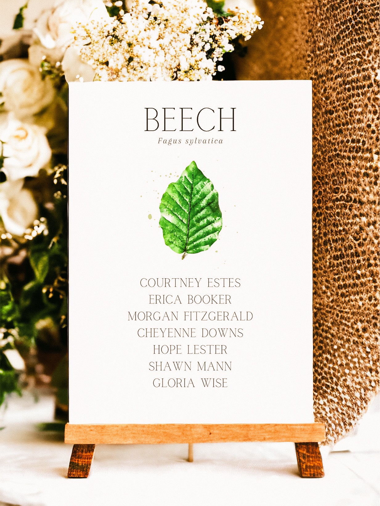 British Tree Leaf Table Name Lists