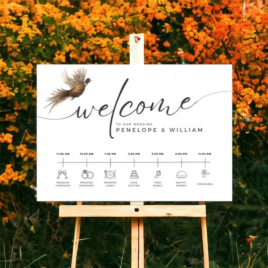 Pheasant Welcome Sign & Order of the Day