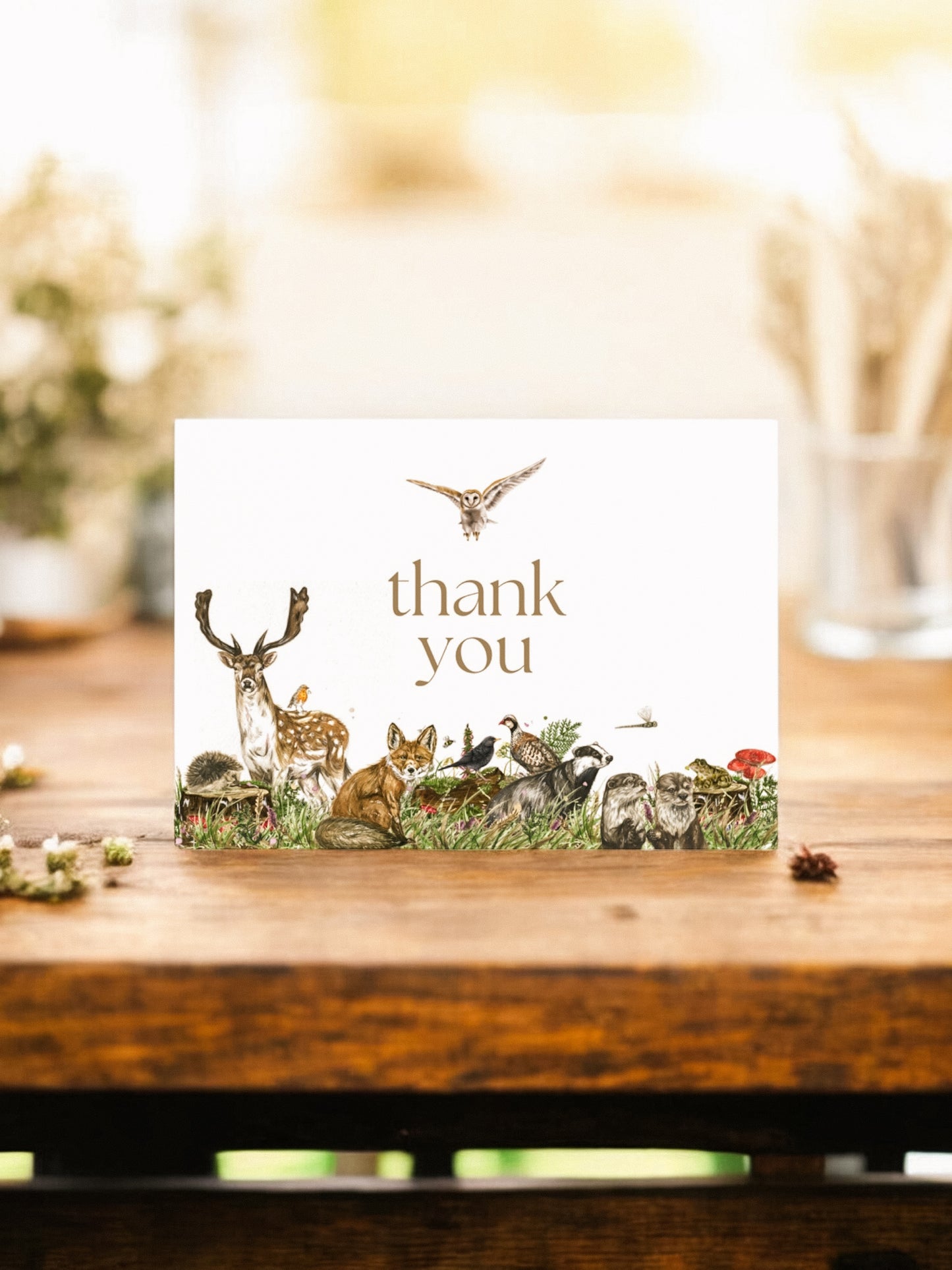 Woodland Wildlife Thankyou Card