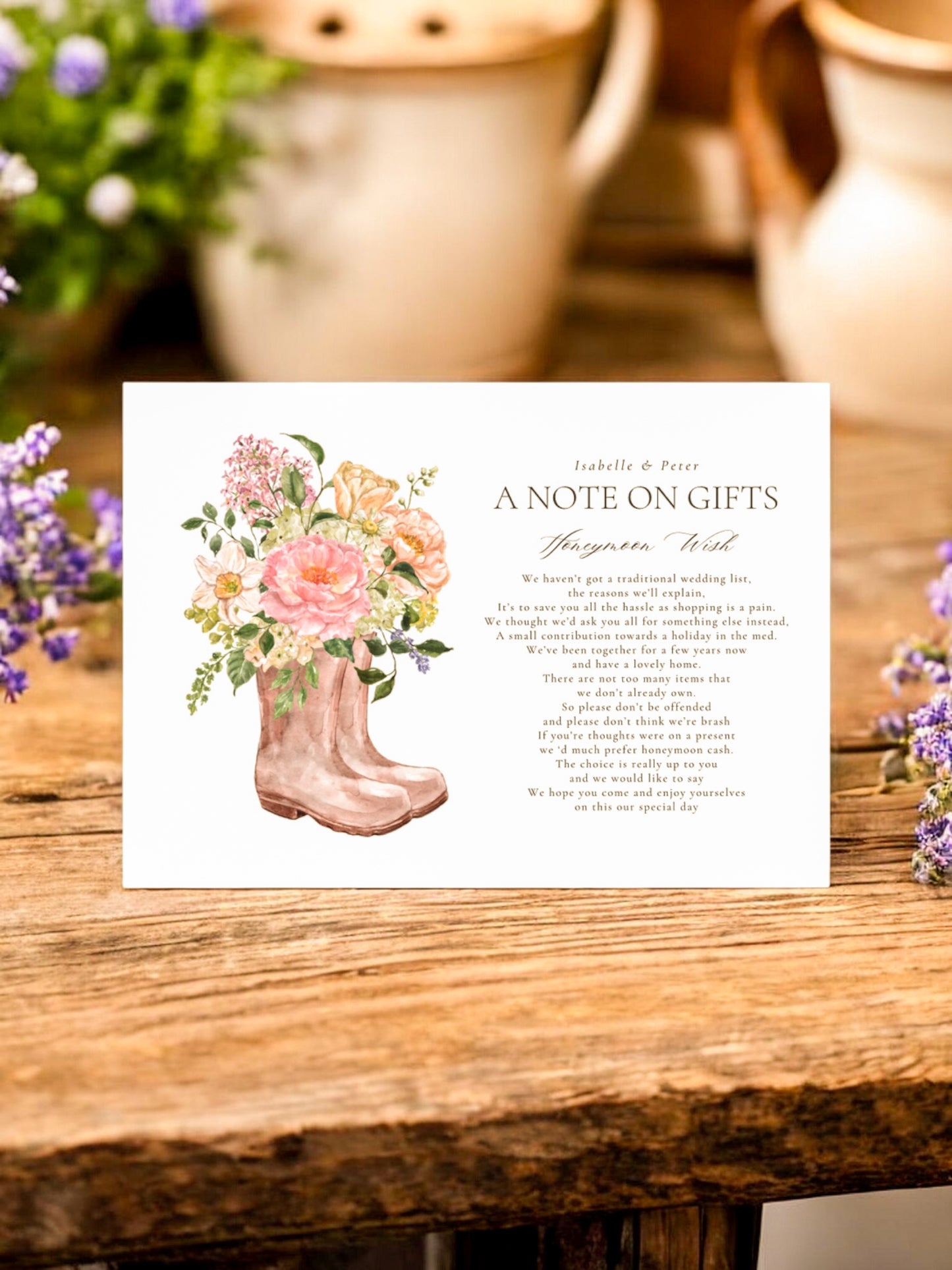 Pink Floral Wellies