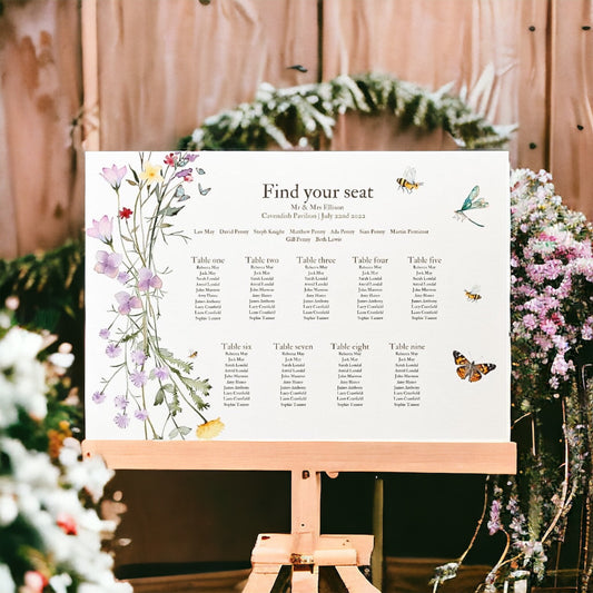 Floral Seating Table Plan