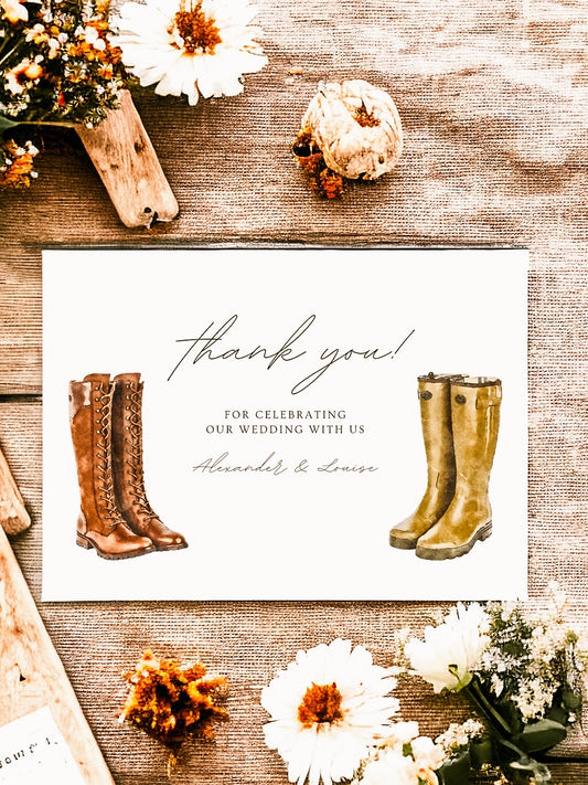 Wellies / Footwear Thank You Card
