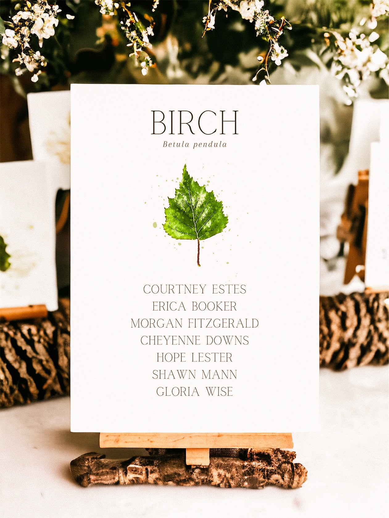 British Tree Leaf Table Name Lists