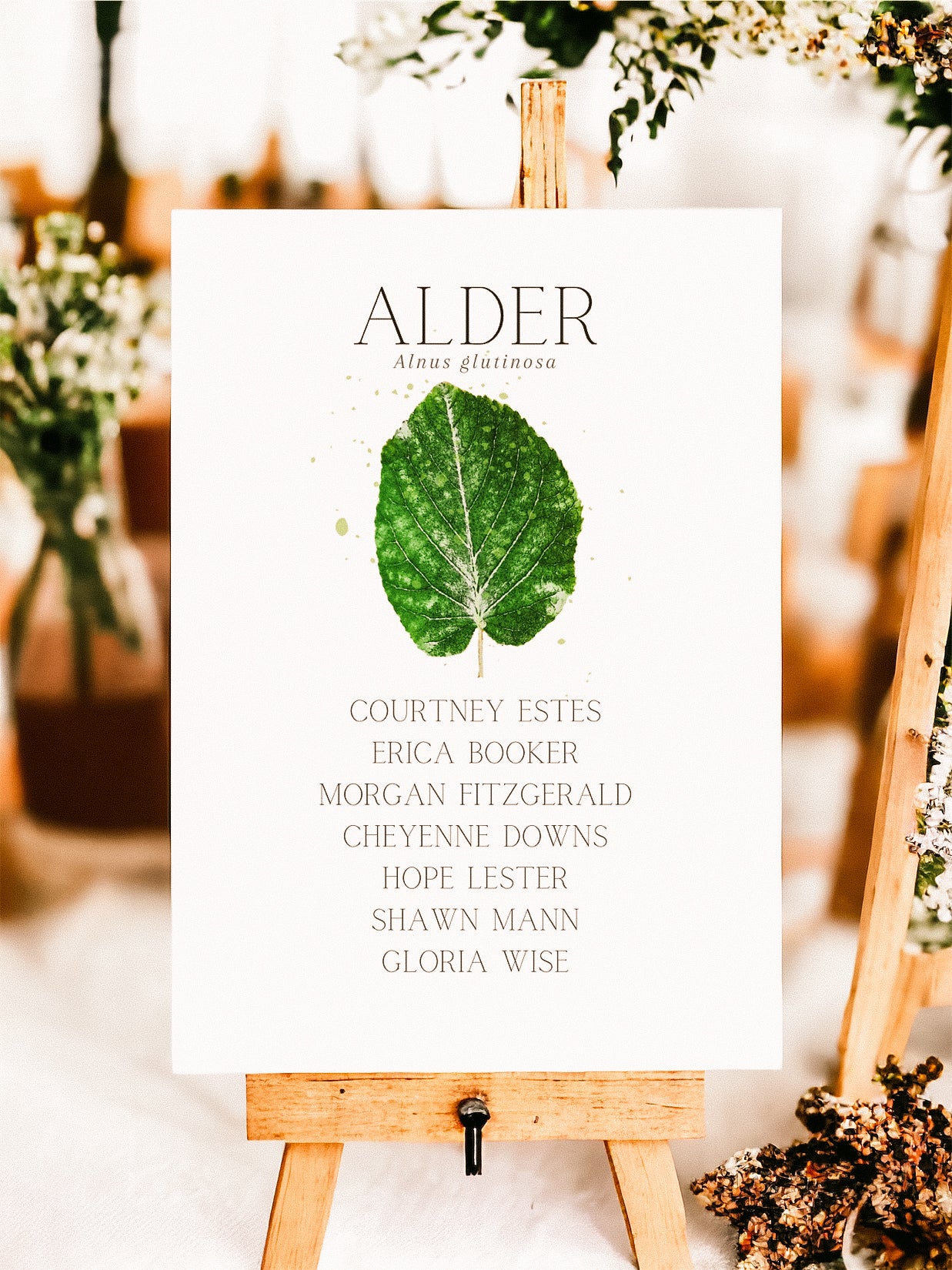 British Tree Leaf Table Name Lists