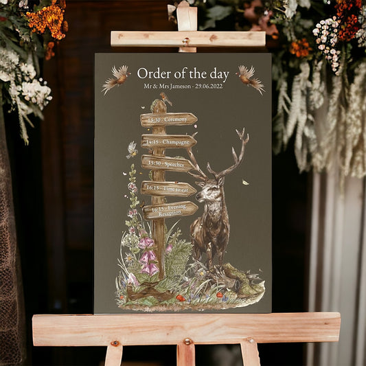 Rustic Signpost, Pheasant & Stag Order of the day