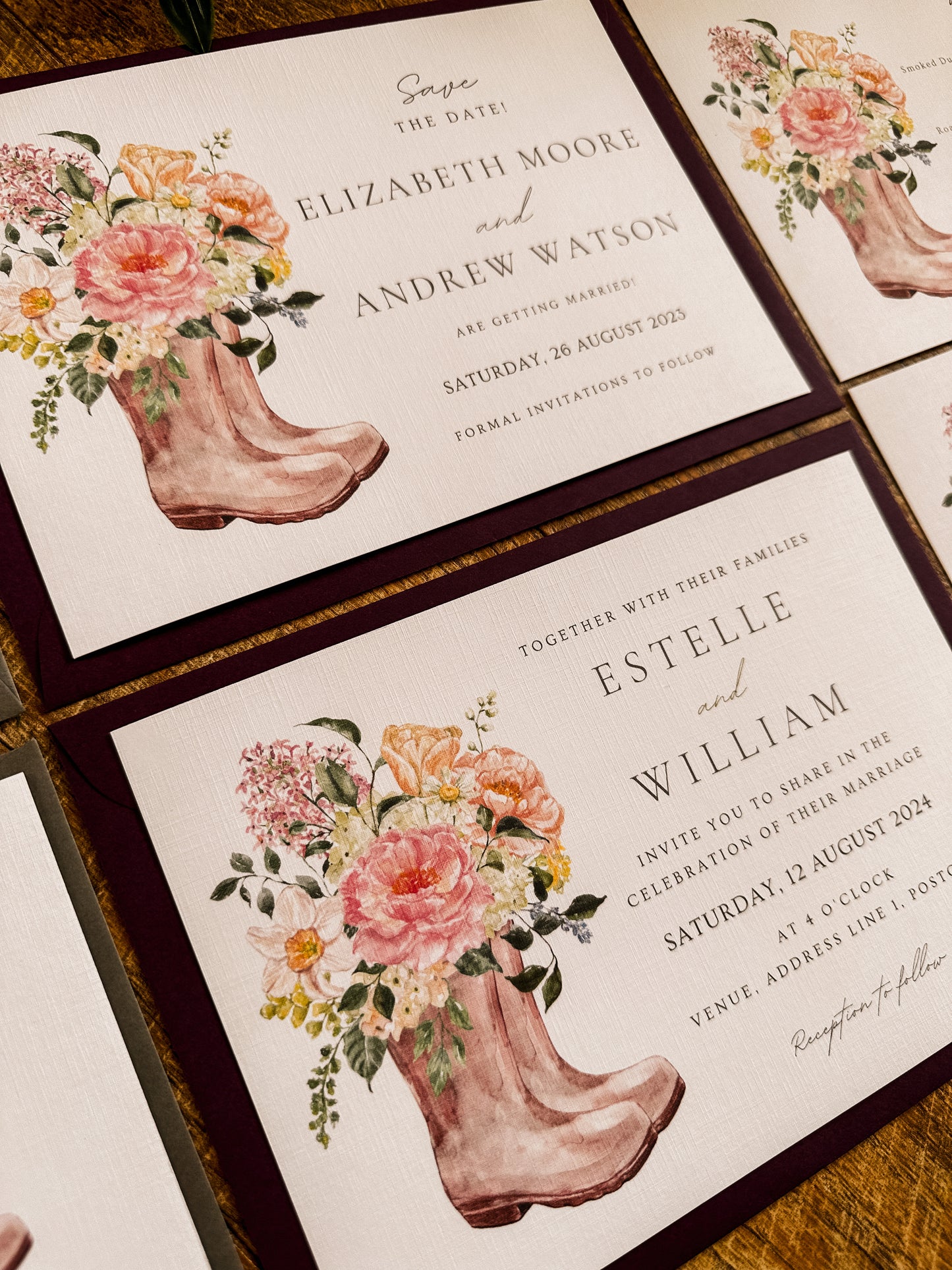 Pink Floral Wellies - Full Range