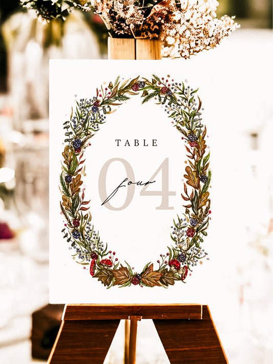 Autumn/Winter Wildflower Table Name/Number