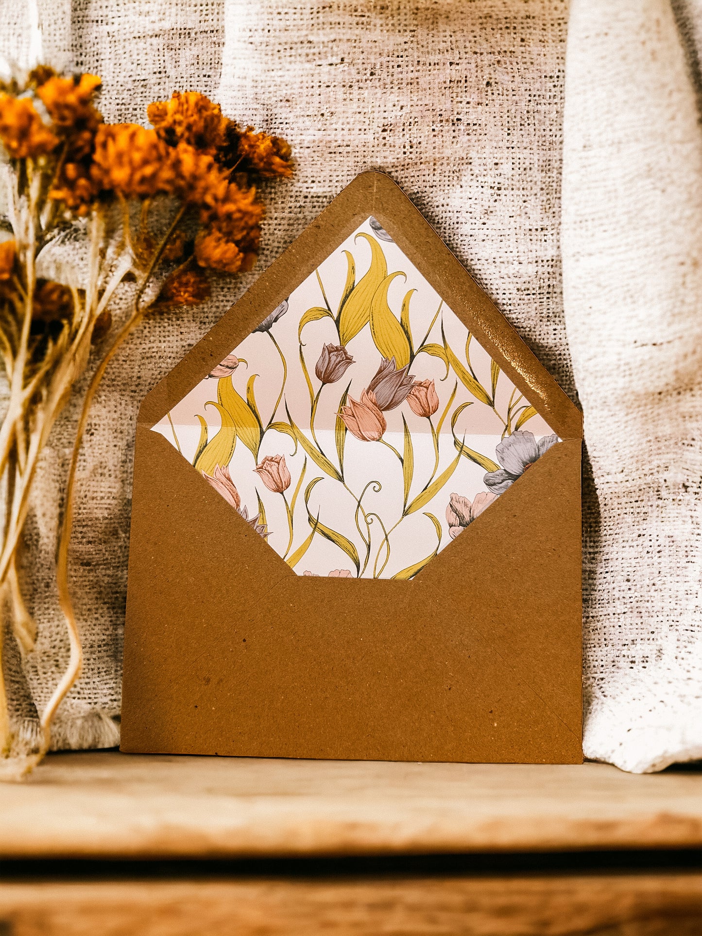 Envelope Liner - Floral Pattern
