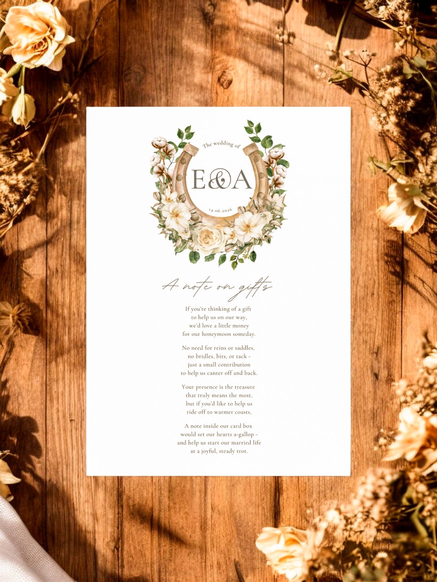 Floral Horseshoe - Equestrian