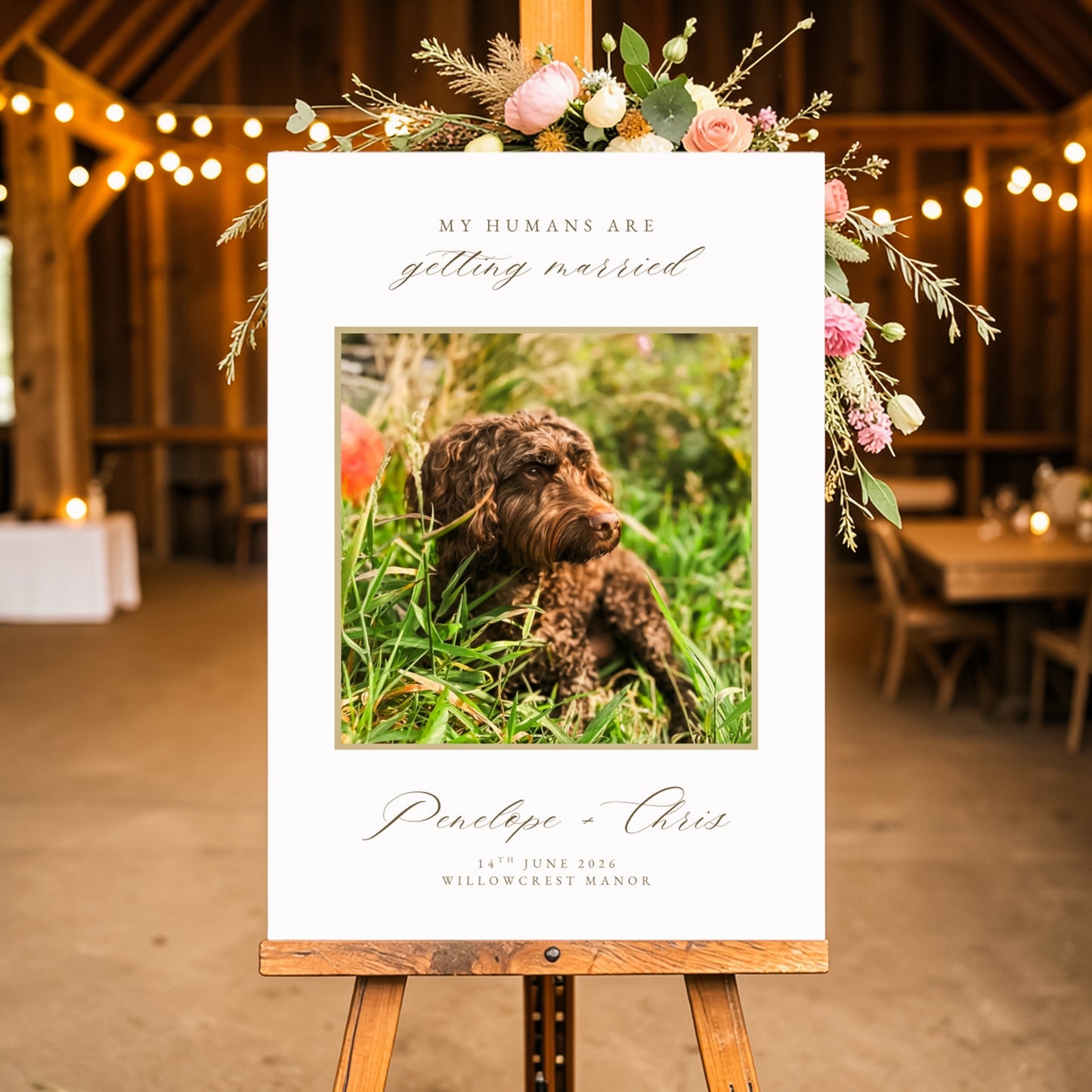“My Humans” Pet Photo Welcome Sign