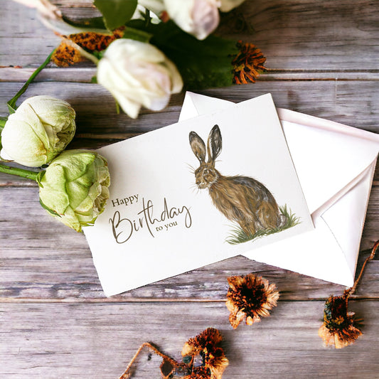 Hares Birthday Card