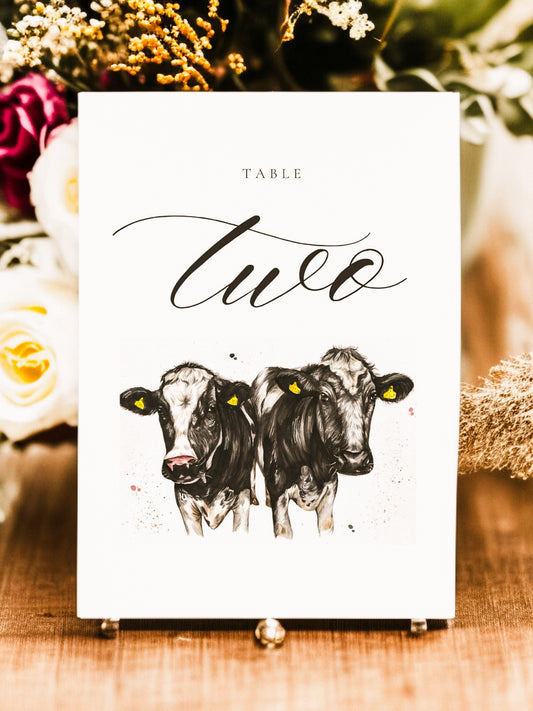 Dairy Cow Table Numbers
