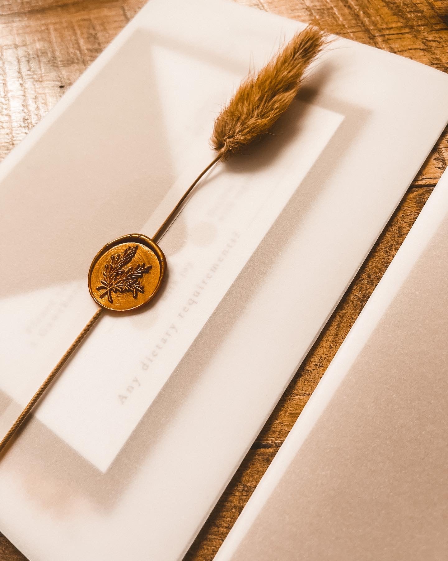 Vellum, Wax Seal & Bunny Tail