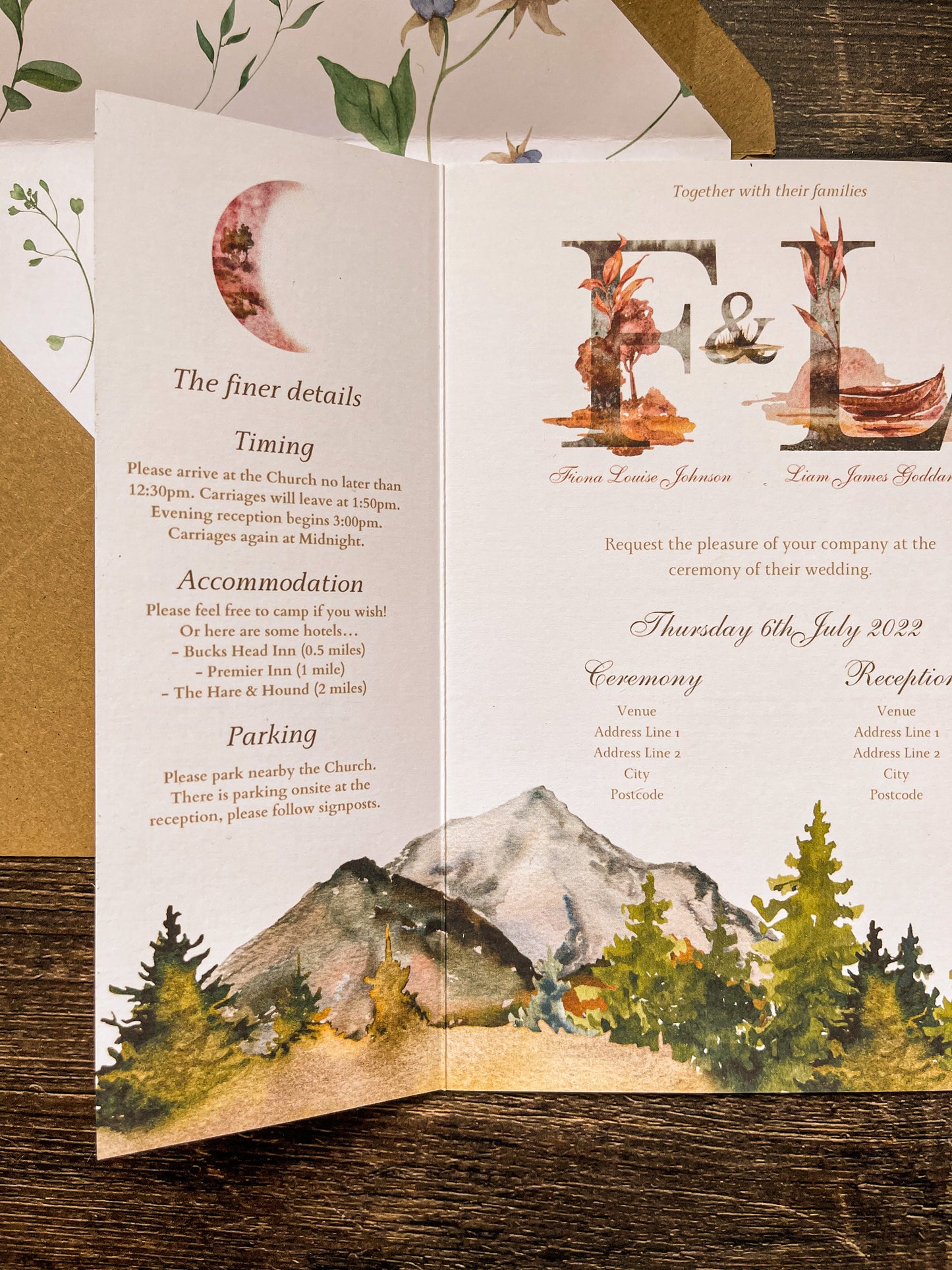 Wilderness Gatefold Invitation