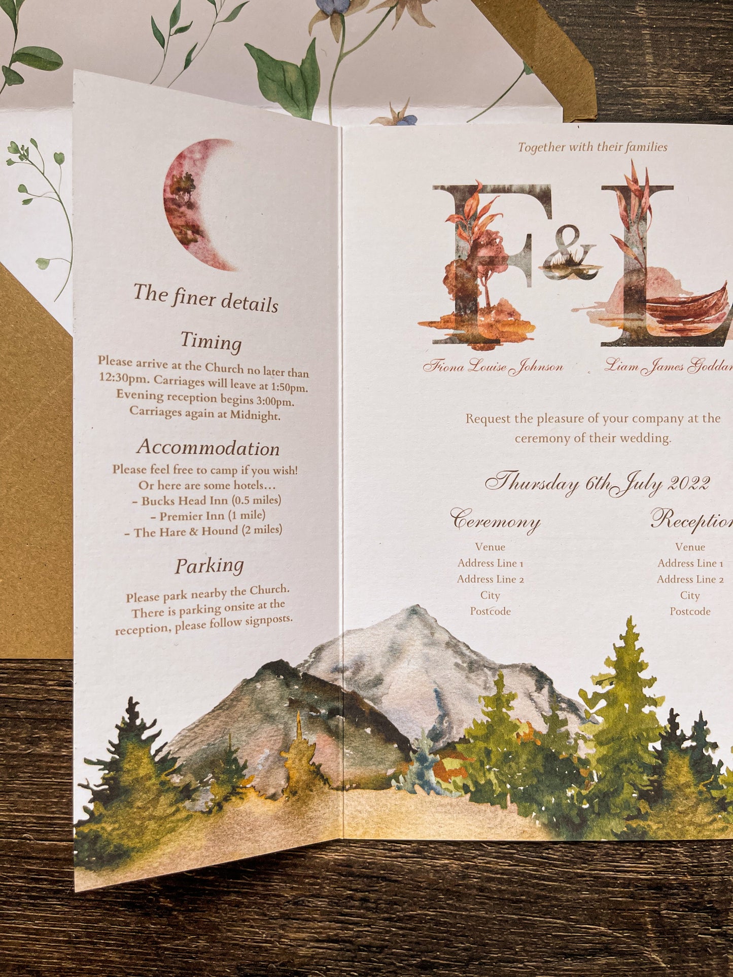 Wilderness Gatefold Invitation