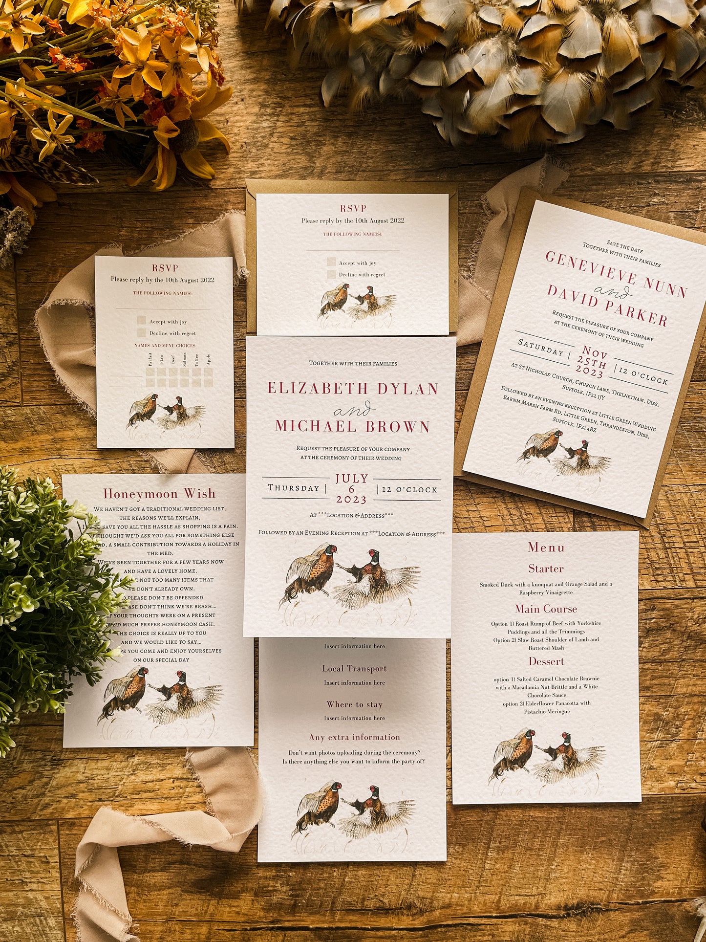 Fighting Cock Pheasants - Full Range