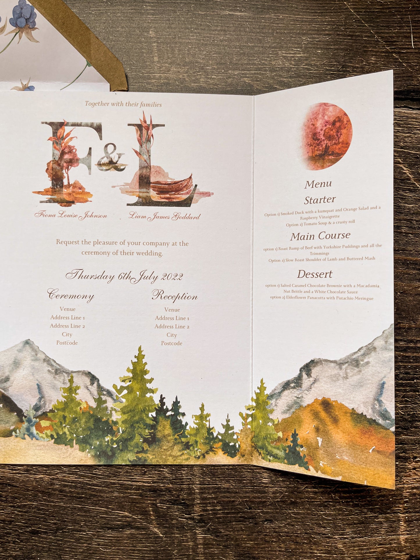 Wilderness Gatefold Invitation