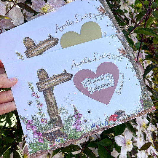 Woodland Scratch off Godmother Card