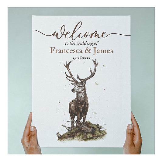 Stag wedding welcome sign