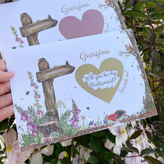Woodland Scratch off Bridesmaid Card