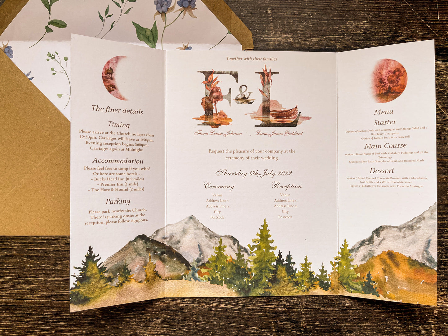 Wilderness Gatefold Invitation