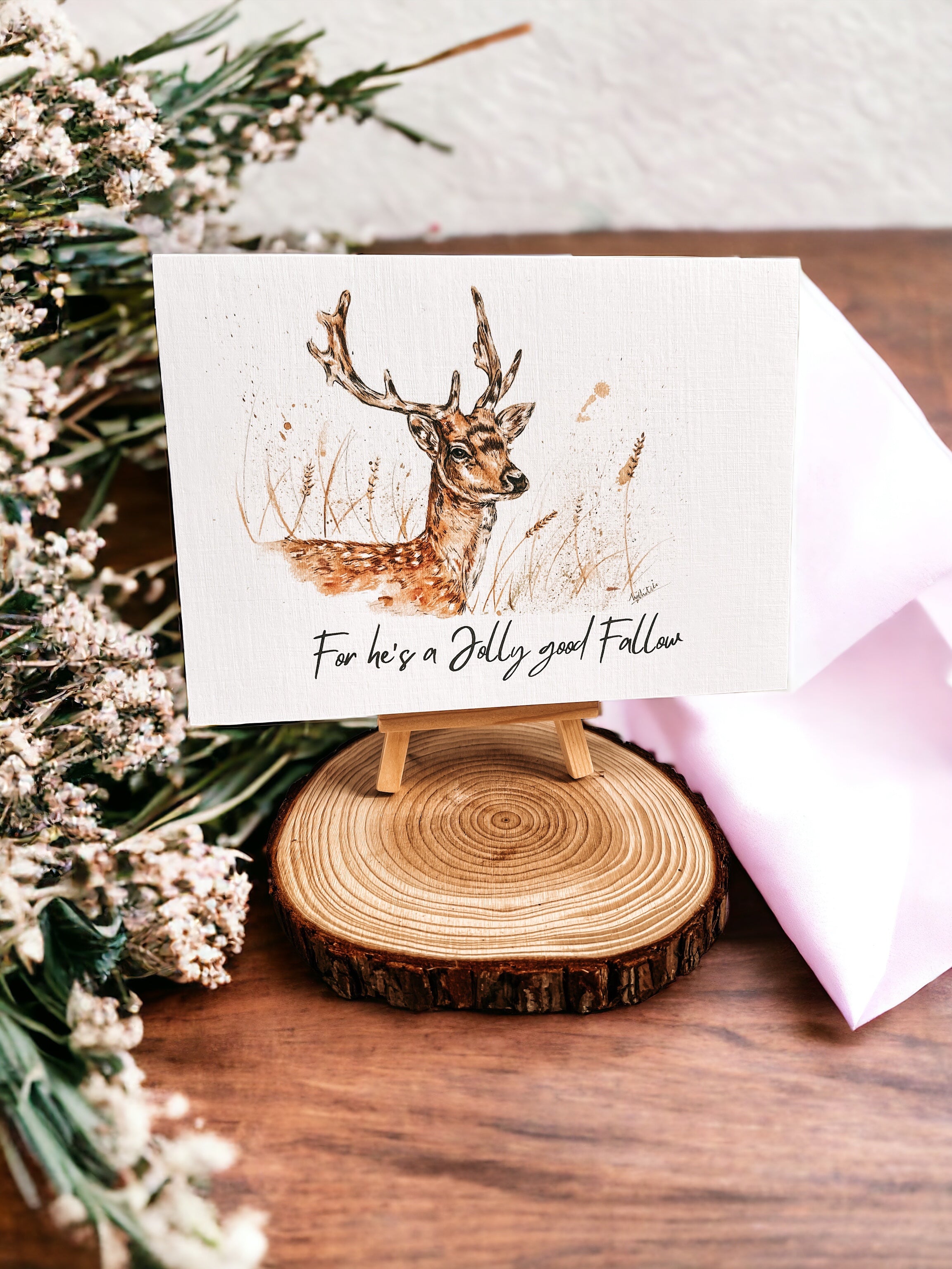 Jolly Good Fallow Greeting Card