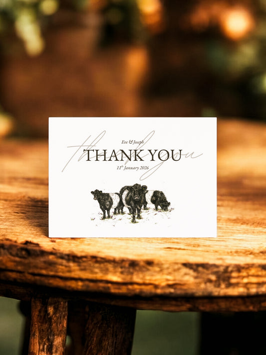 Belted Galloway Thankyou Card
