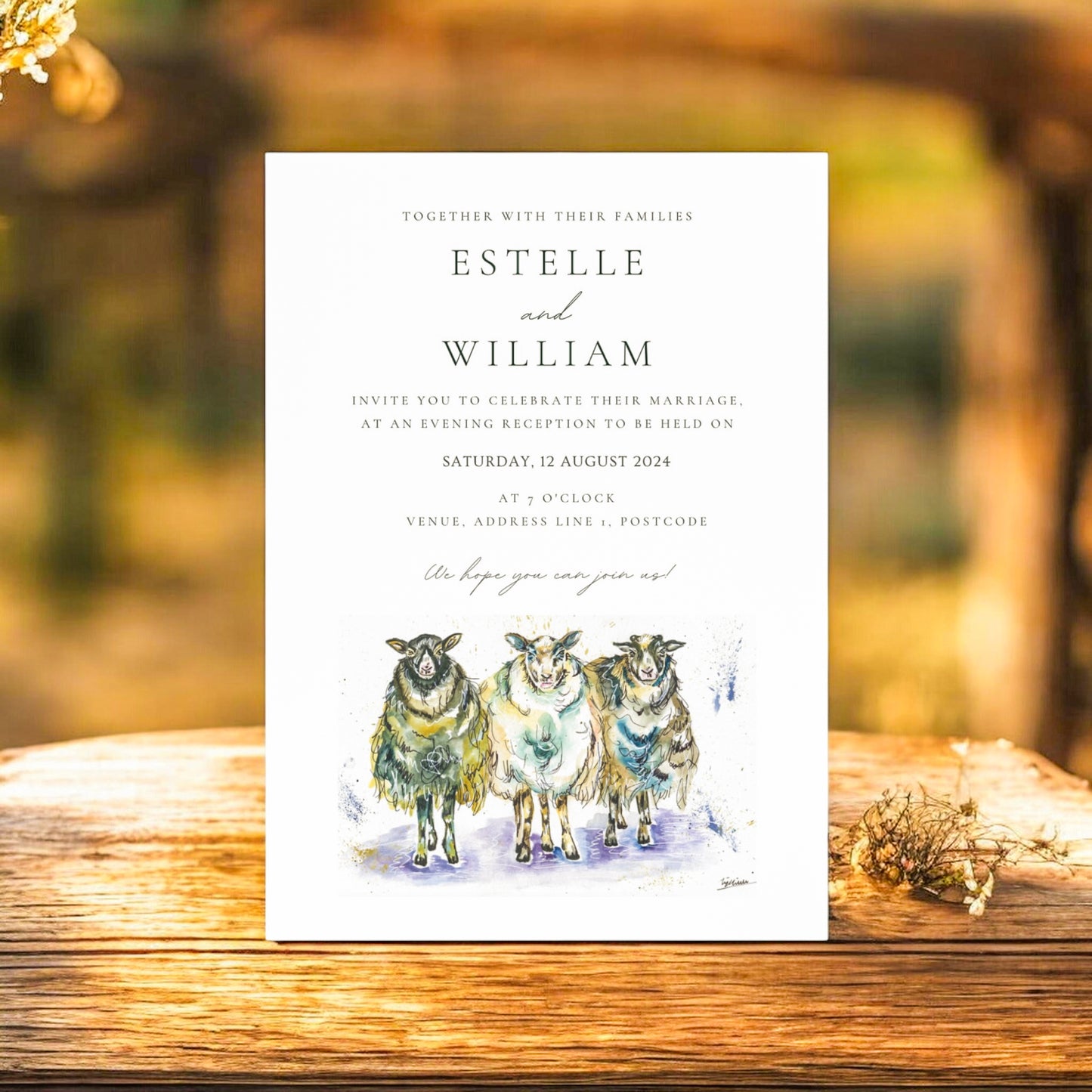 Winter Trio of Sheep