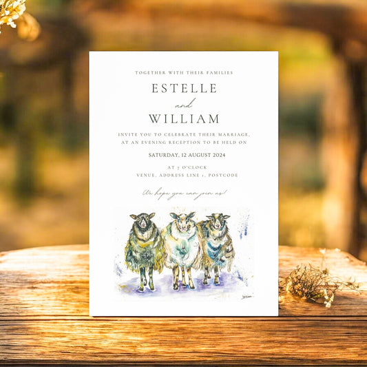 Winter Trio of Sheep - Full Range