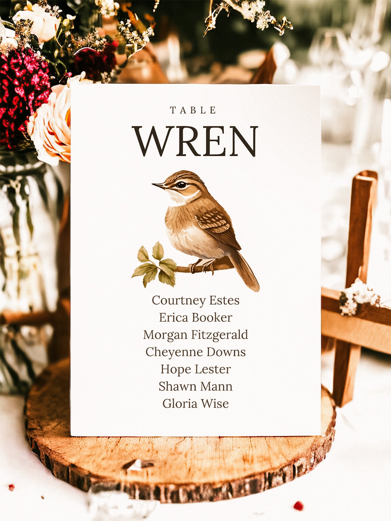 Garden Bird Table Names & Name Lists