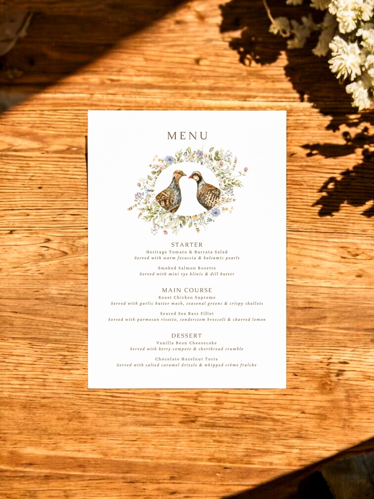 Peeking Wreath - Pheasant