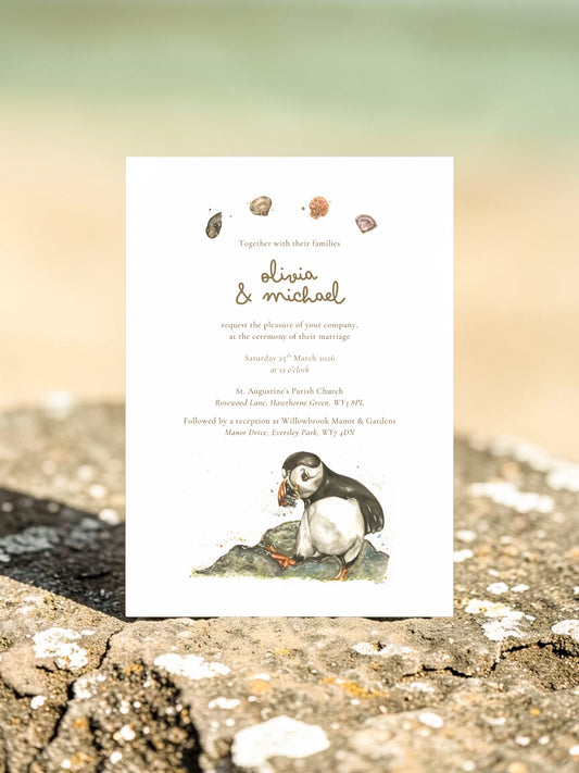 Puffin & Seashells