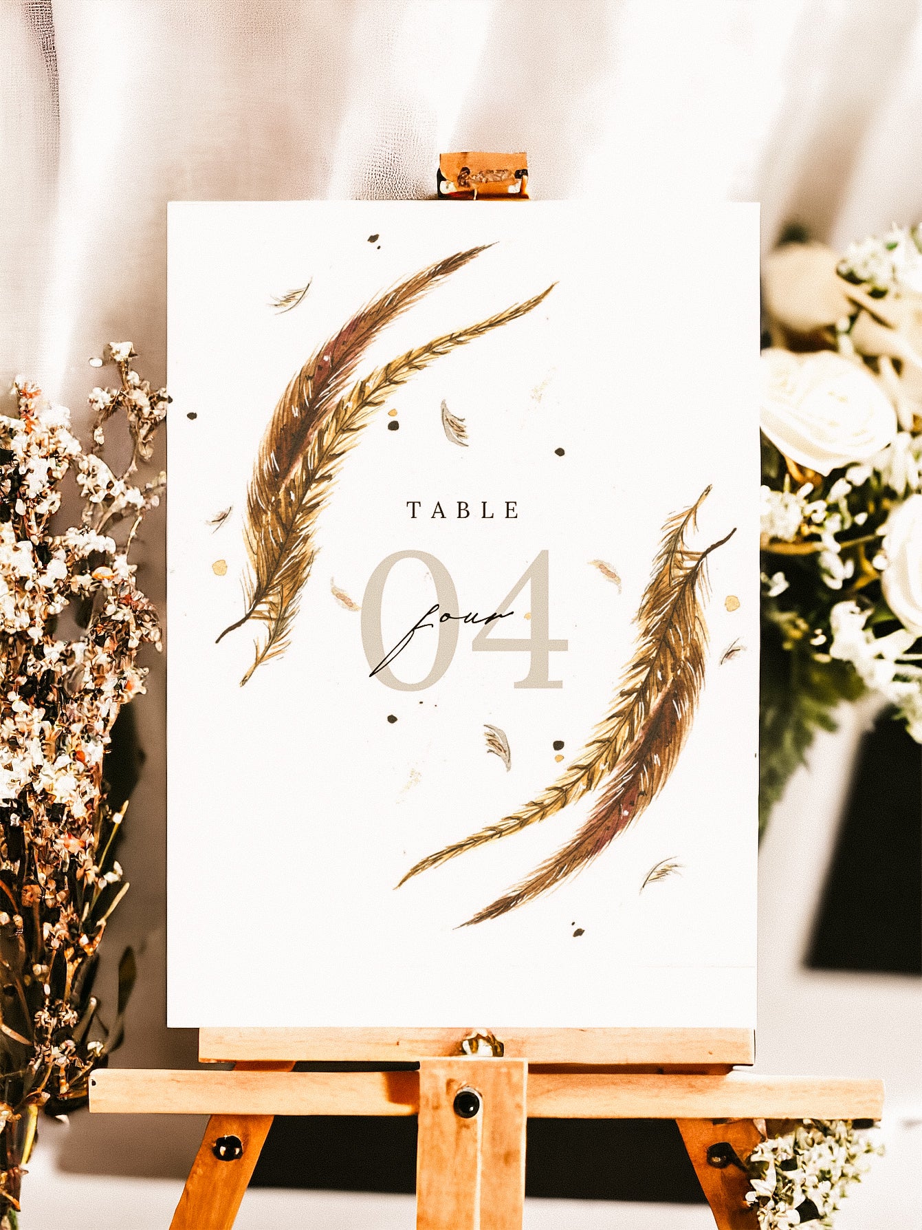 Pheasant Tail Feather Table Name/Number