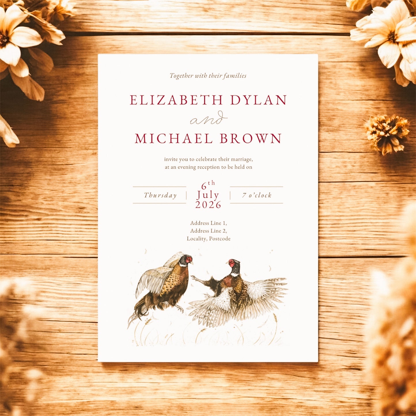 Fighting Cock Pheasants - Full Range