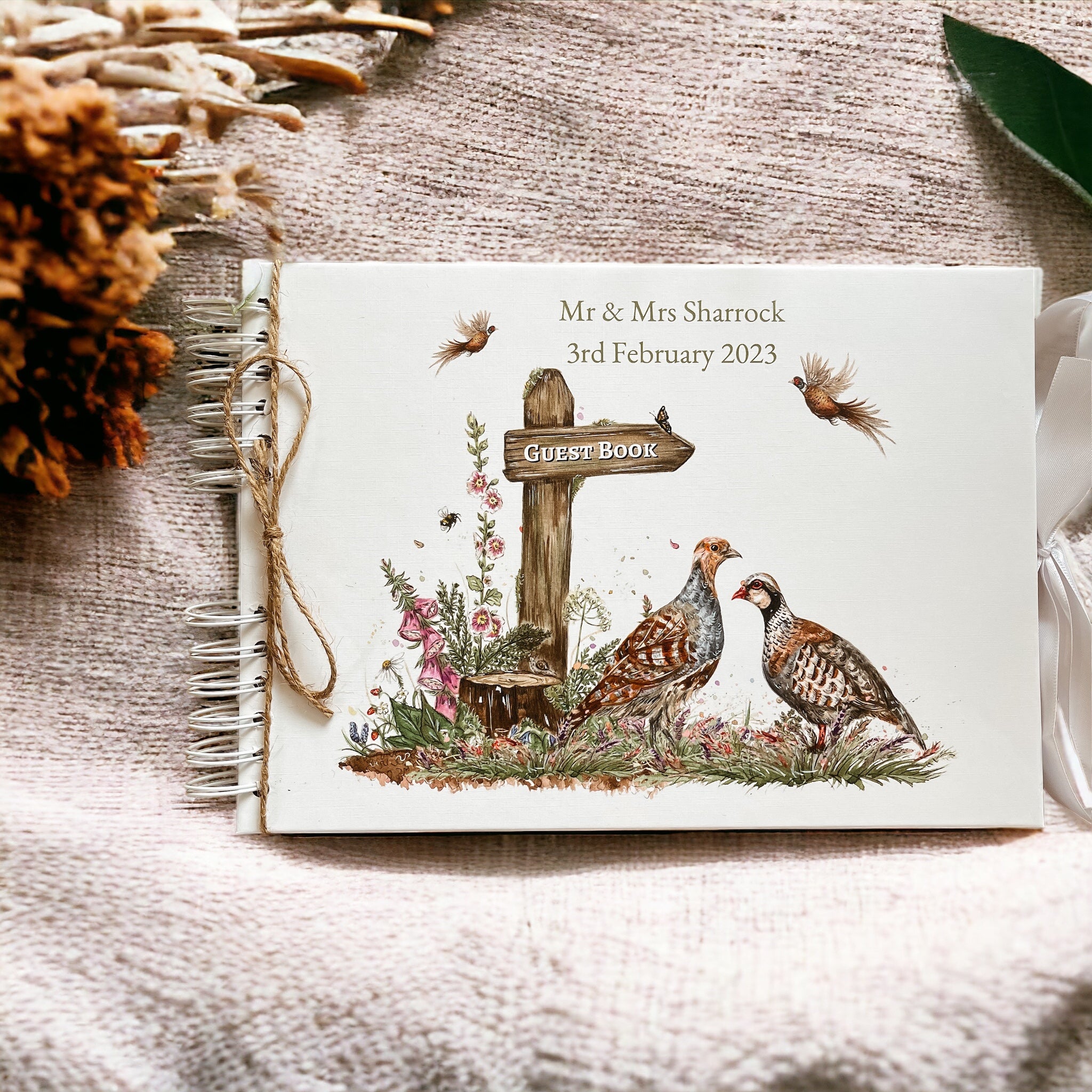 Sign Post Bird Table Guest Book - Game Bird & Signpost – The Pleasant Pheasant Design Co
