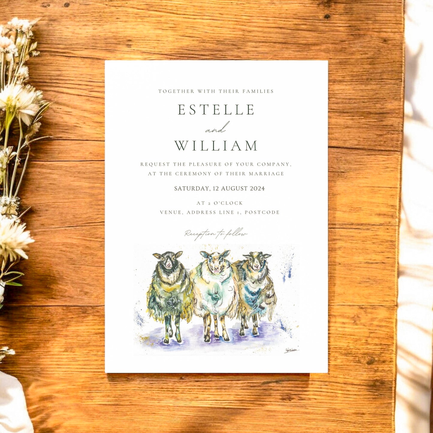 Winter Trio of Sheep