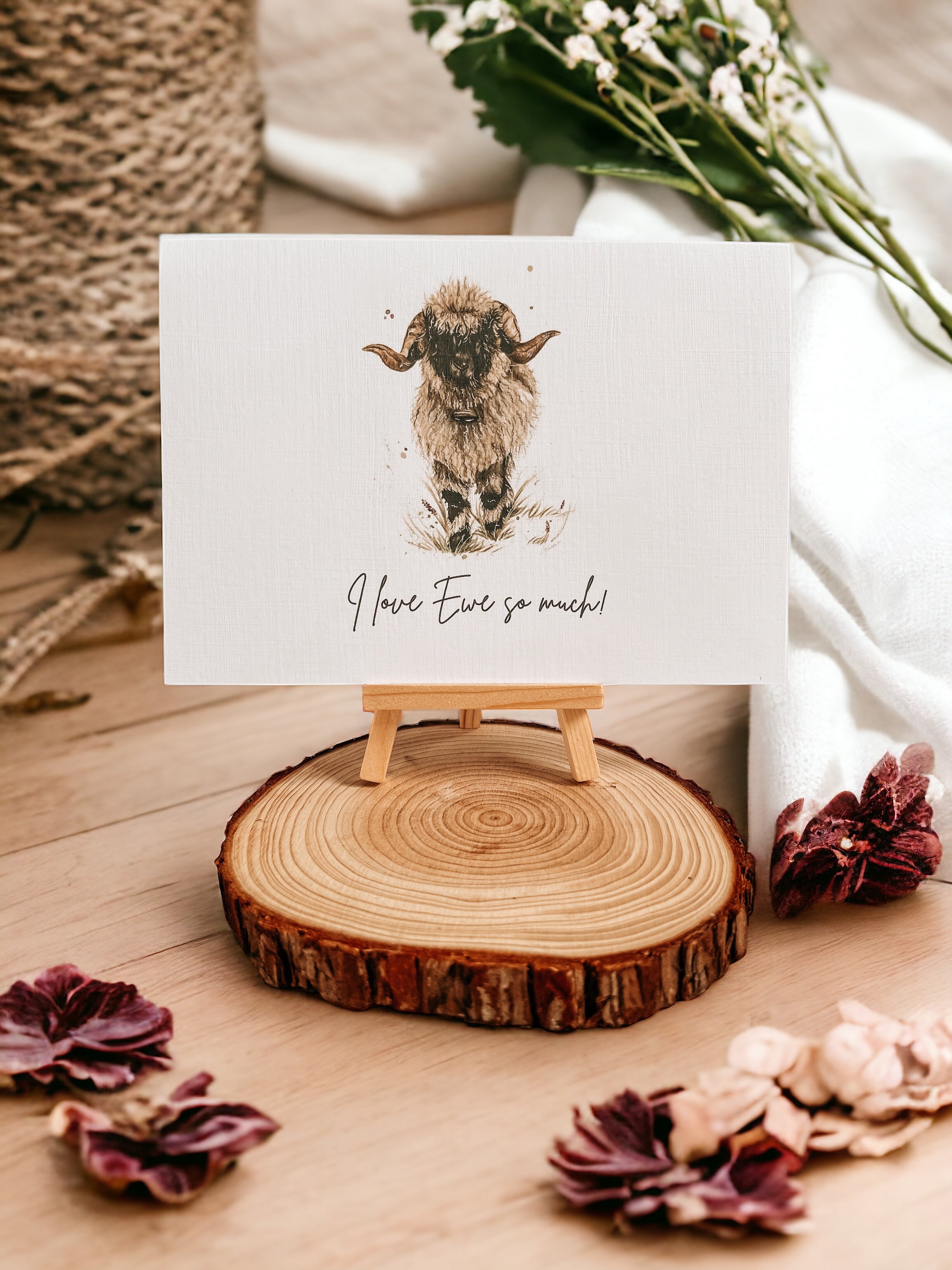 I love Ewe so much Valais Greeting Card