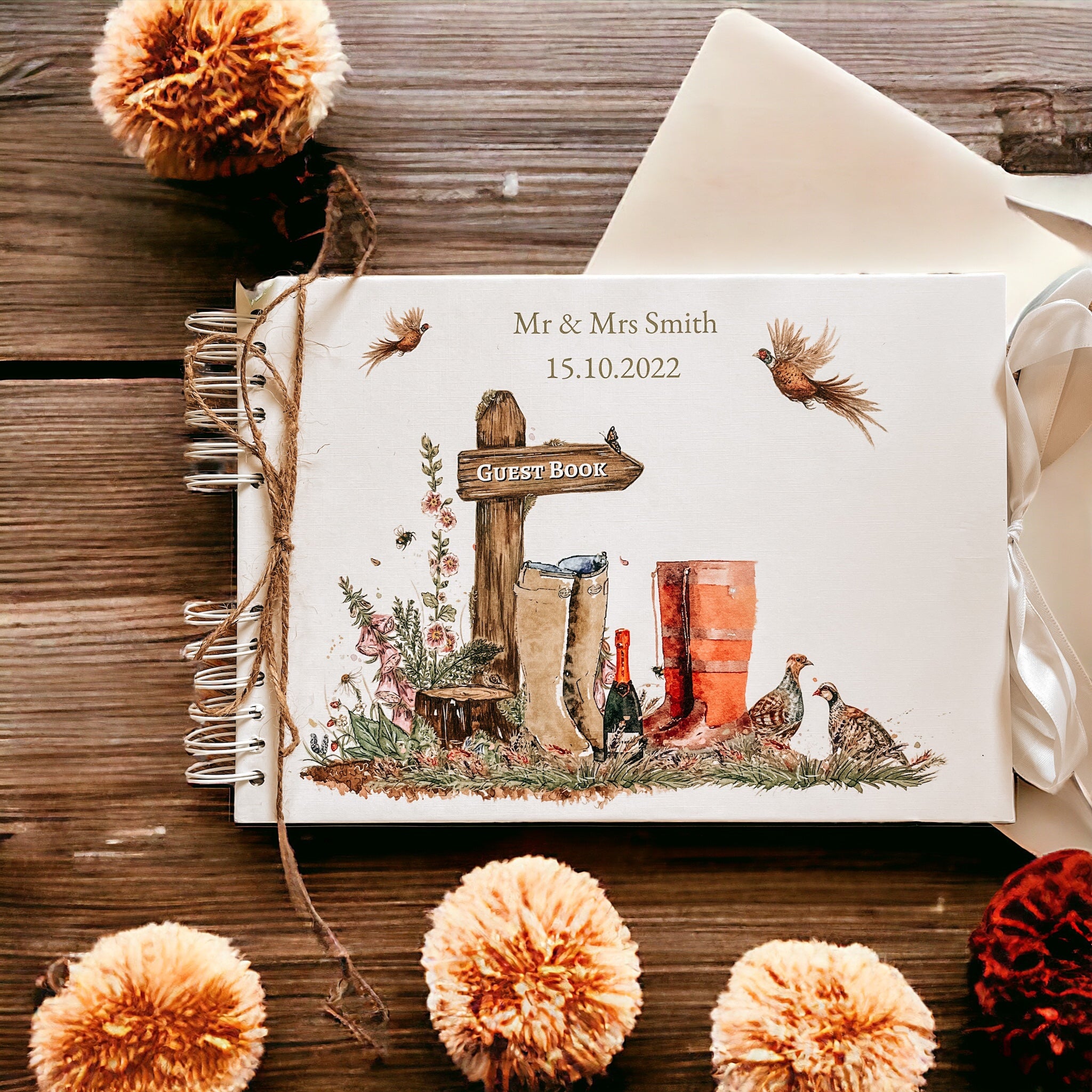 Guest Book - Wellies & Signpost