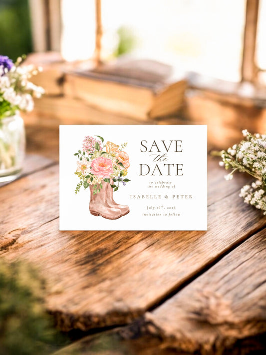 Pink Floral Wellies
