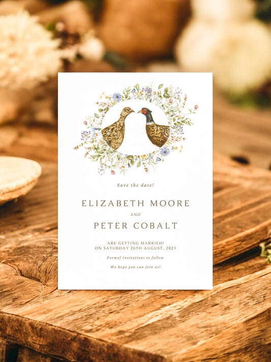 Peeking Wreath - Pheasant