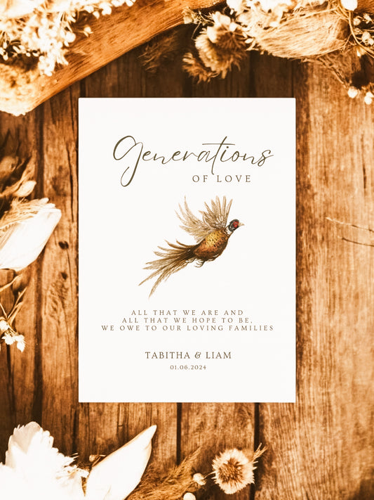 Generations of Love - Wedding Sign