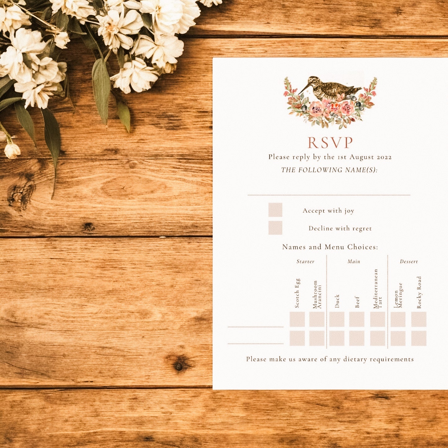 Floral Gamebirds - Full Range