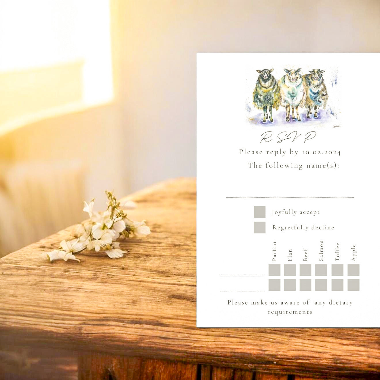 Winter Trio of Sheep