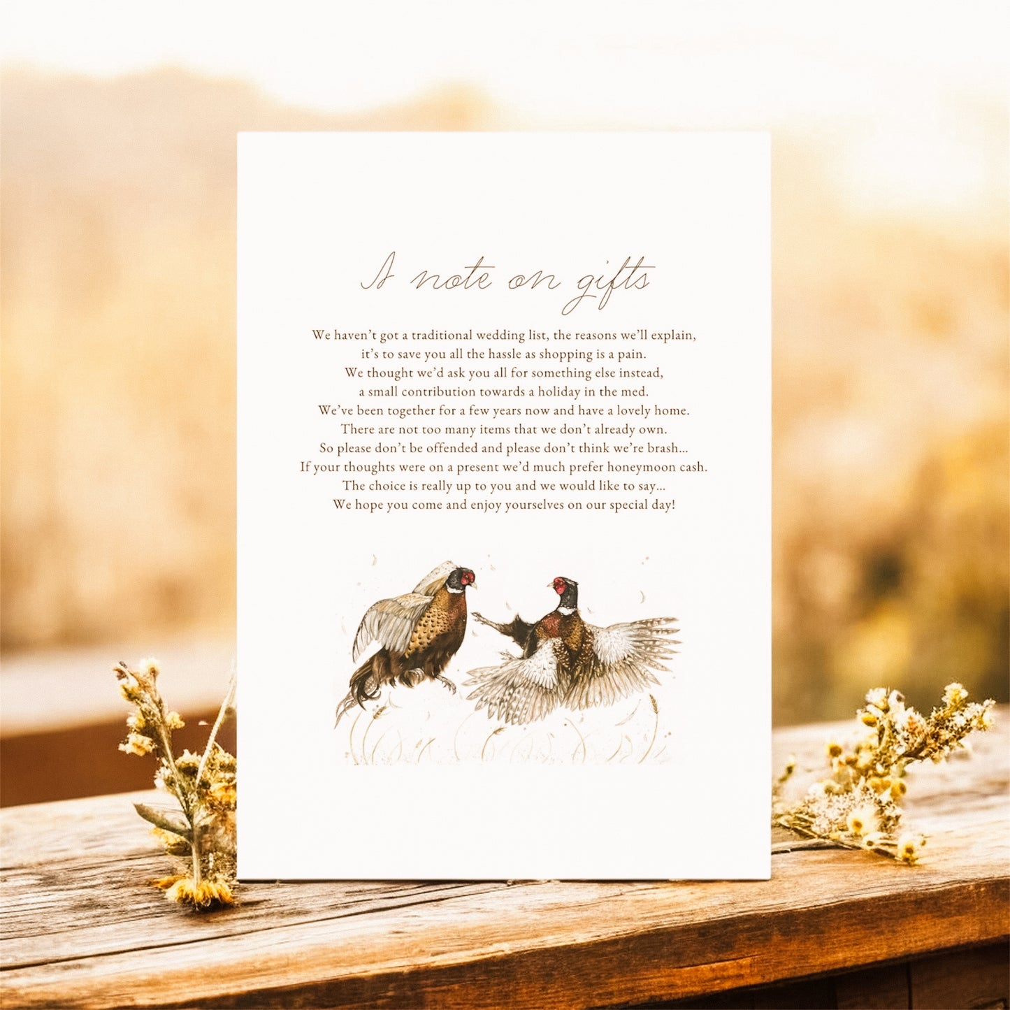 Fighting Cock Pheasants - Full Range