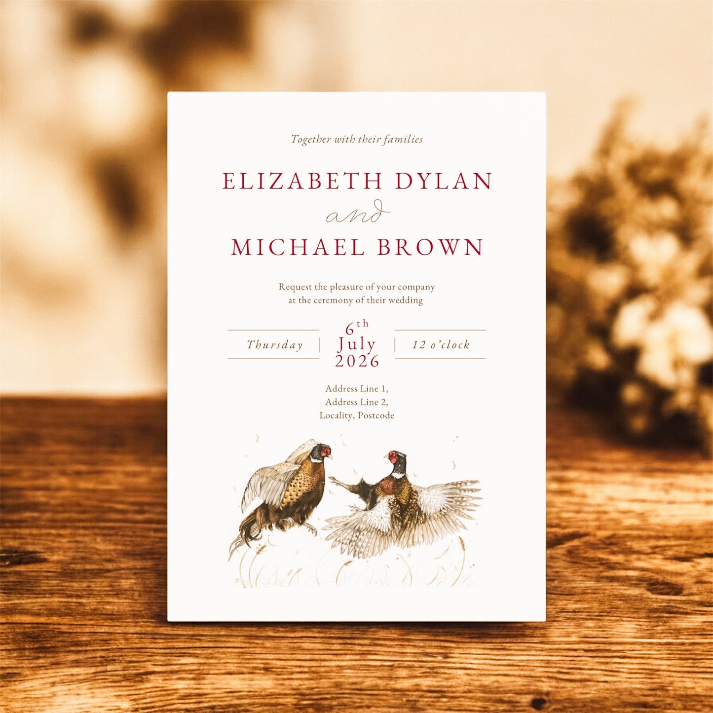 Fighting Cock Pheasants - Full Range