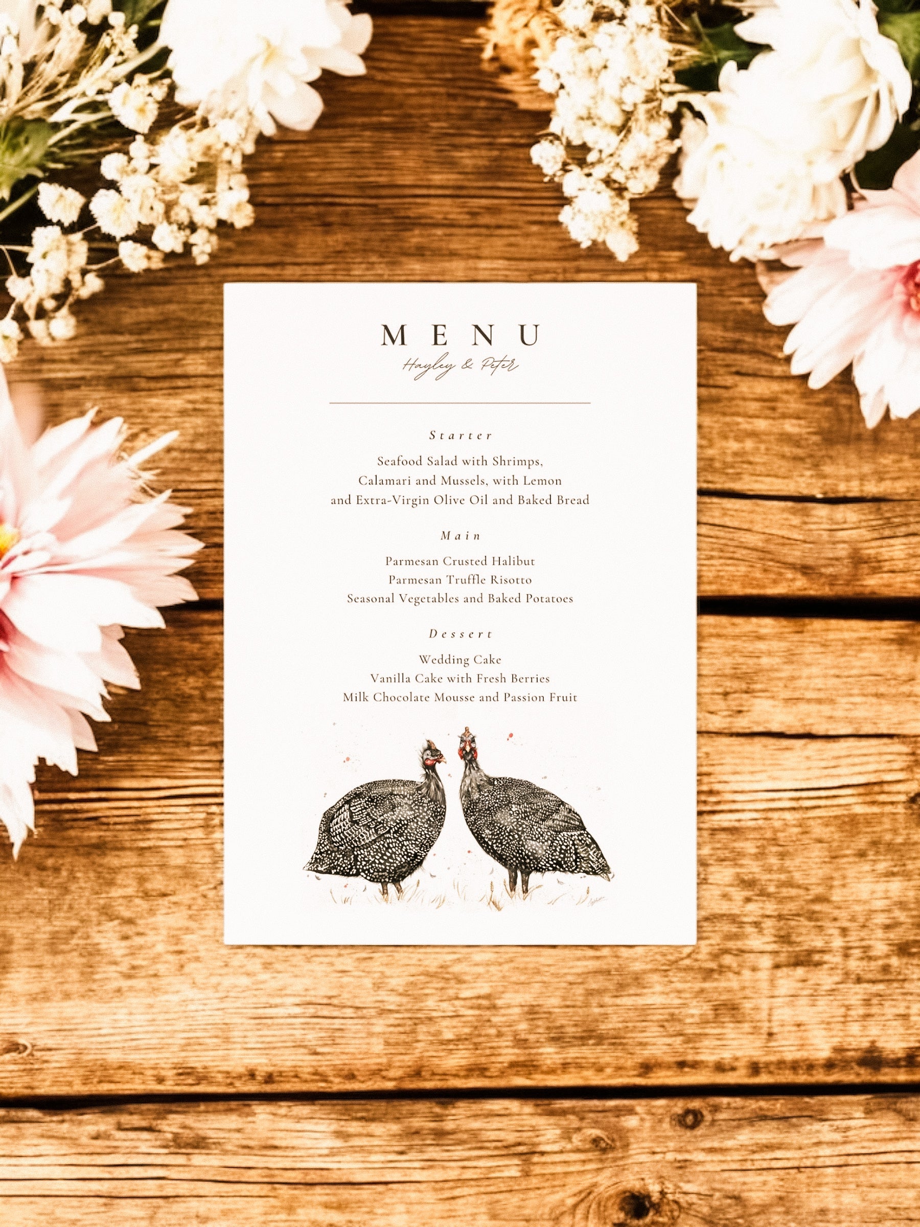 Pair of Guinea Fowl - Full Range