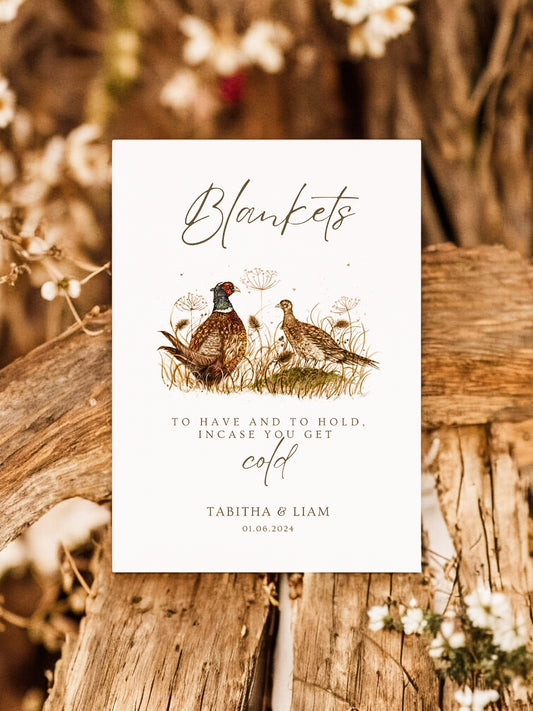 Blankets - Wedding Sign