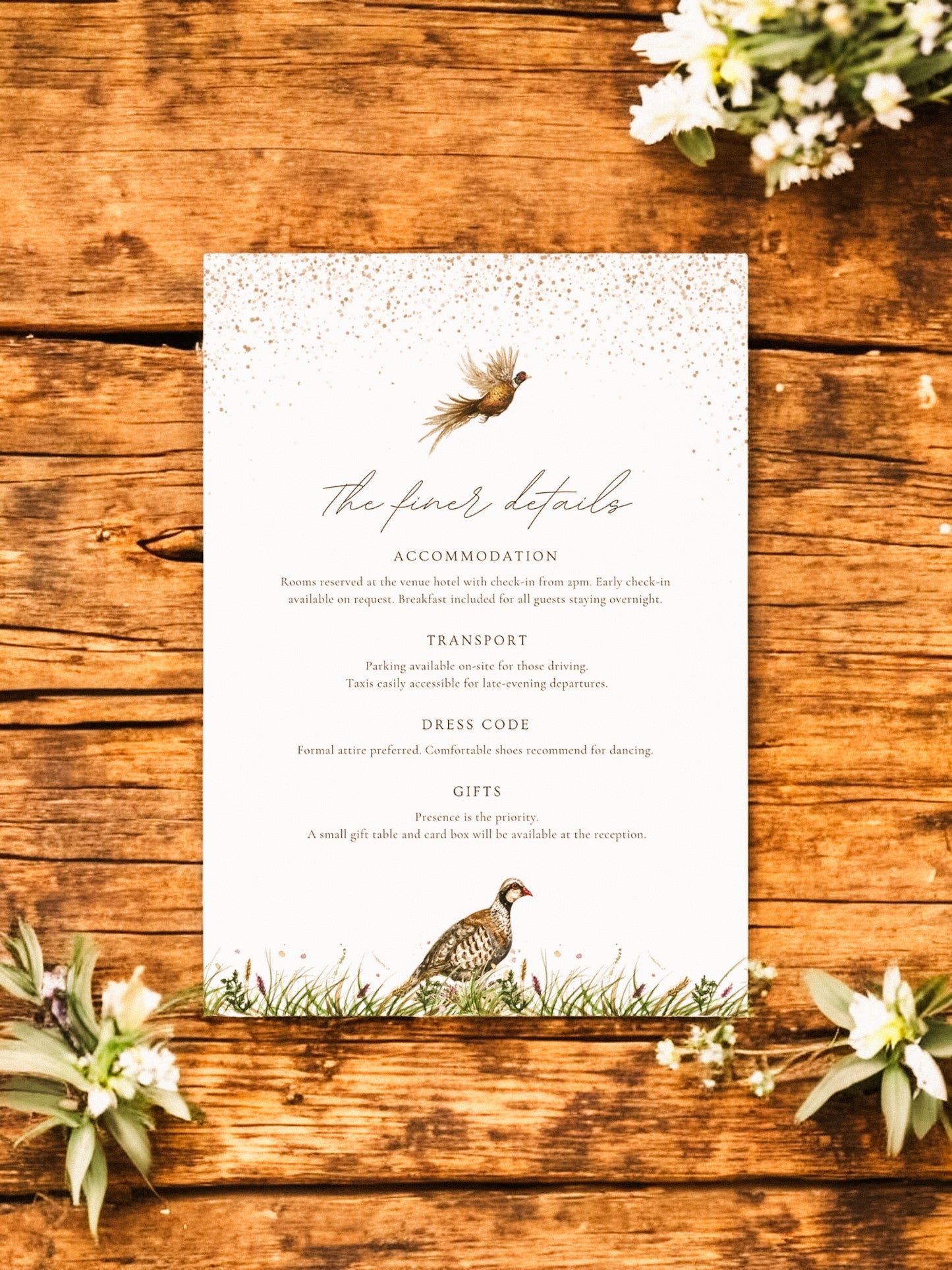 Sparkle Drop & Game Bird