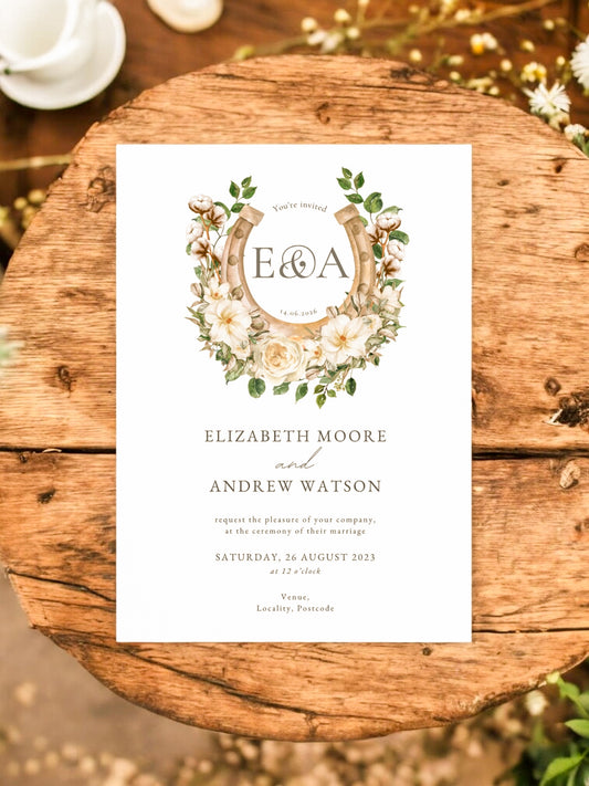 Floral Horseshoe - Equestrian